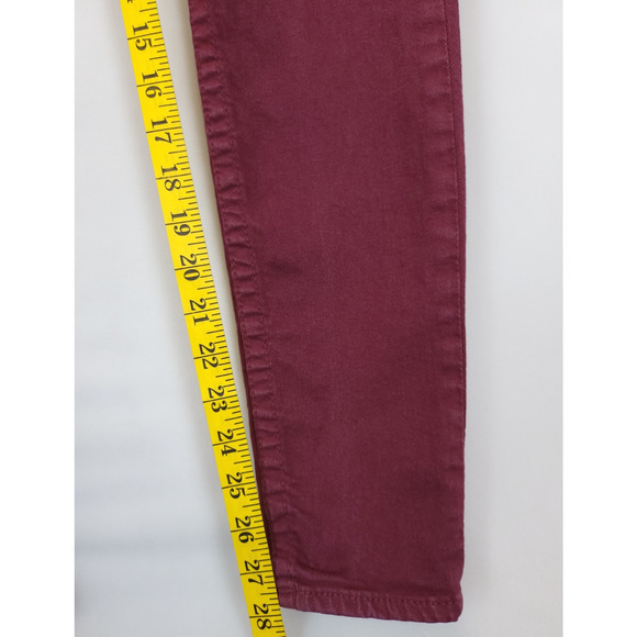 True Religion‎ Jeans Women 27 Burgundy Hi Rise Legging Stretch Skinny USA Made - Picture 5 of 14